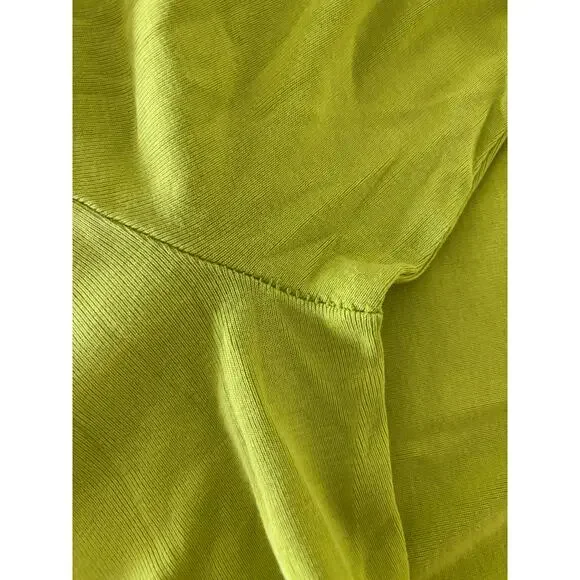 Lime Green and Brown Vintage Espirit V-Neck Shirt S - Picture 5 of 5